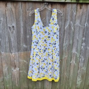 Vintage Floral Sleeveless Summer Dress Size Large Or Xl.